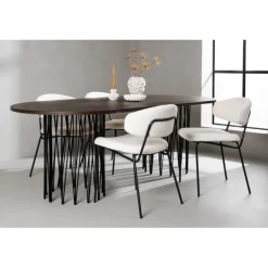 Stone Ovalt spisebordssæt