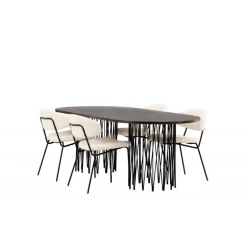 Stone Ovalt spisebordssæt