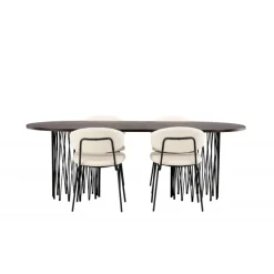 Stone Ovalt spisebordssæt