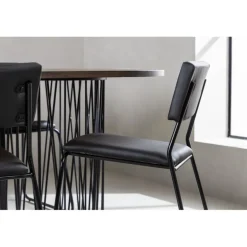 Stone Ovalt spisebordssæt - Sort og Mocca