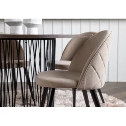 Stone Rundt Spisebordssæt - Beige og Mocca