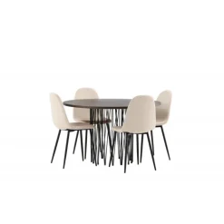 Stone Rundt Spisebordssæt - Beige og Mocca