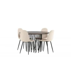 Stone Rundt Spisebordssæt - Beige og Mocca