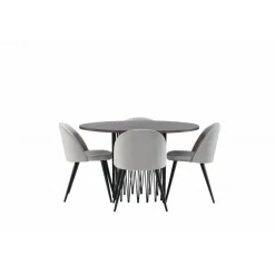 Stone Rundt Spisebordssæt - Grå og Mocca