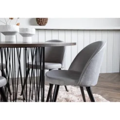 Stone Rundt Spisebordssæt - Grå og Mocca