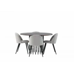 Stone Rundt Spisebordssæt - Grå og Mocca