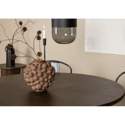 Stone Rundt Spisebordssæt - Mocca og Valnød