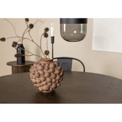 Stone Rundt Spisebordssæt - Sort og Mocca