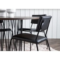 Stone Rundt Spisebordssæt - Sort og Mocca