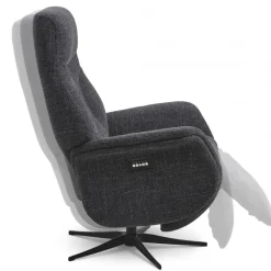 Storm lænestol Antracit stof med skammel (motorbetjent)