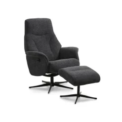 Storm lænestol med skammel - Antracit