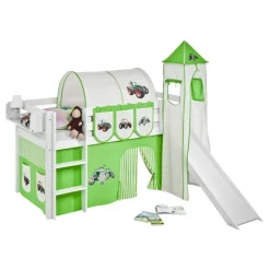 Sætpris Bumle halvhøj seng m. rutsch - Gravko