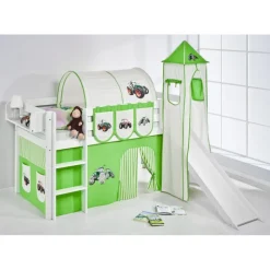 Sætpris Bumle halvhøj seng m. rutsch - Gravko