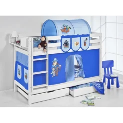 Sætpris bumle køjeseng - Blå pirat