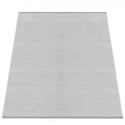 Style Kortluvet tæppe Ensfarvet - Sølv