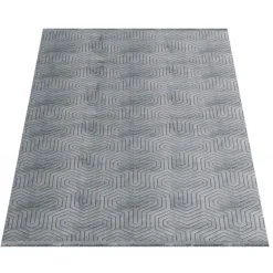 Style Kortluvet tæppe Ensfarvet - Grå