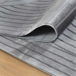 Style Kortluvet tæppe Ensfarvet - Grå