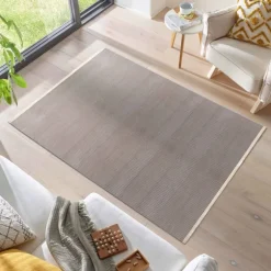 Style Kortluvet tæppe Ensfarvet - Mokka