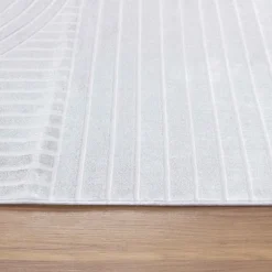 Style Kortluvet tæppe Ensfarvet - Sølv