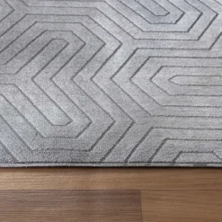 Style Kortluvet Tæppeløber Ensfarvet - Grå