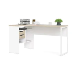 Surrey skrivebord - Hvid/Eg