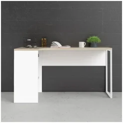 Surrey skrivebord - Hvid/Eg