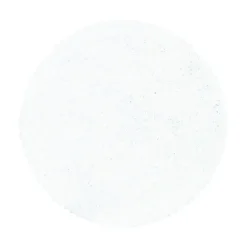 Sydney Rund Shaggy tæppe Ensfarvet - Hvid