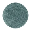 Sydney Rund Shaggy tæppe Ensfarvet - Aqua