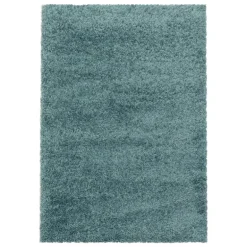 Sydney Shaggy tæppe Ensfarvet - Aqua