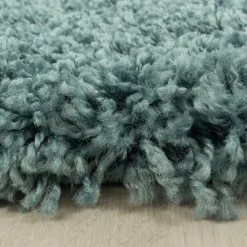 Sydney Shaggy tæppe Ensfarvet - Aqua