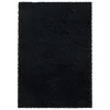 Sydney Shaggy tæppe Ensfarvet - Sort