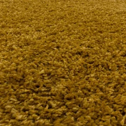 Sydney Shaggy Tæppeløber Ensfarvet - Guld