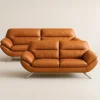 Taastrup 3 + 2 pers sofa Cognac semianilin læder
