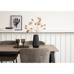 Tempe e Spisebordssæt - Mørkegrå og Valnød