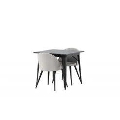 Tempe e Spisebordssæt - Sort og Grå