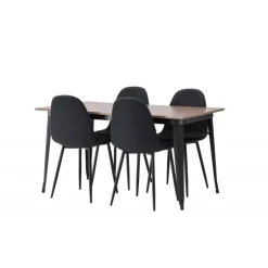 Tempe e Spisestuesæt - Sort og Valnød