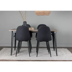 Tempe e Spisestuesæt - Sort og Valnød