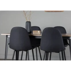 Tempe e Spisestuesæt - Sort og Valnød