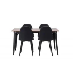 Tempe e Spisestuesæt - Sort og Valnød