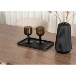 Tempe Spisebordssæt - Beige og Valnød