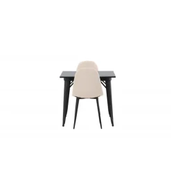 Tempe Spisebordssæt - Beige og Sort