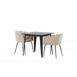 Tempe Spisebordssæt - Beige og Sort
