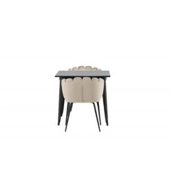 Tempe Spisebordssæt - Beige og Sort