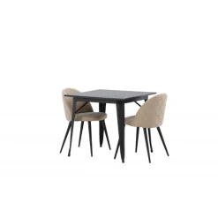 Tempe Spisebordssæt - Beige og Sort