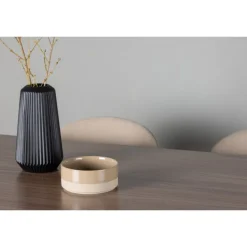Tempe Spisebordssæt - Beige og Valnød
