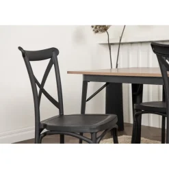 Tempe Spisebordssæt - Sort og Valnød