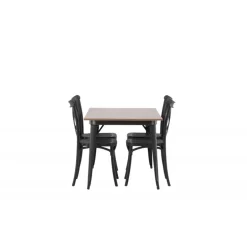 Tempe Spisebordssæt - Sort og Valnød