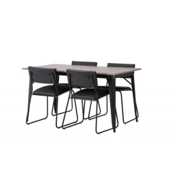 Tempe Spisebordssæt - Sort og Valnød