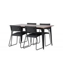 Tempe Spisebordssæt - Sort og Valnød