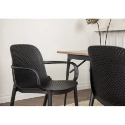 Tempe Spisebordssæt - Sort og Valnød